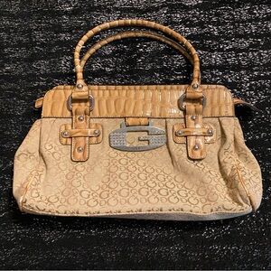 Tan and cream Guess shoulder bag